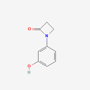 molecular formula C9H9NO2 B2354784 1-(3-羟基苯基)氮杂环丁-2-酮 CAS No. 76228-01-8