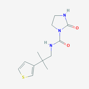 molecular formula C12H17N3O2S B2354787 N-(2-methyl-2-(thiophen-3-yl)propyl)-2-oxoimidazolidine-1-carboxamide CAS No. 2320861-98-9