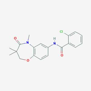 2-chloro-N-(3,3,5-trimethyl-4-oxo-2,3,4,5-tetrahydrobenzo[b][1,4]oxazepin-7-yl)benzamide