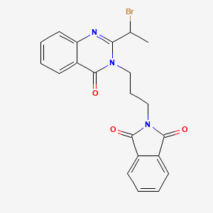 molecular formula C21H18BrN3O3 B2354789 2-{3-[2-(1-bromoethyl)-4-oxo-3(4H)-quinazolinyl]propyl}-1H-isoindole-1,3(2H)-dione CAS No. 866010-33-5