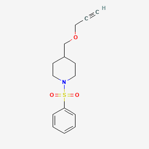 molecular formula C15H19NO3S B2354790 1-(Phenylsulfonyl)-4-((prop-2-yn-1-yloxy)methyl)piperidine CAS No. 1251577-71-5