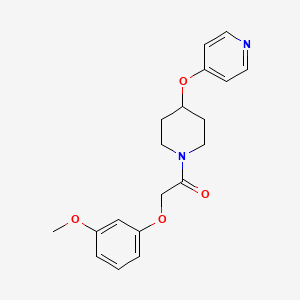 molecular formula C19H22N2O4 B2354791 2-(3-甲氧基苯氧基)-1-(4-(吡啶-4-基氧基)哌啶-1-基)乙酮 CAS No. 2034301-03-4
