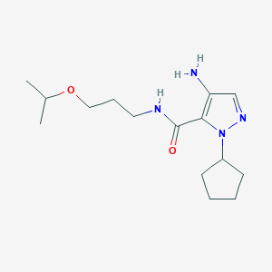 molecular formula C15H26N4O2 B2354806 4-Amino-1-cyclopentyl-N-(3-isopropoxypropyl)-1H-pyrazole-5-carboxamide CAS No. 2101199-15-7