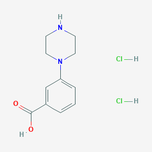 molecular formula C11H16Cl2N2O2 B2354817 3-Piperazin-1-yl-benzoic acid dihydrochloride CAS No. 1187931-15-2; 446831-28-3