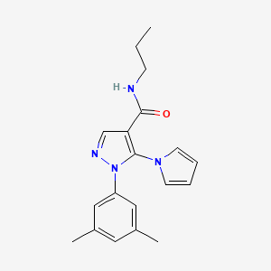 1-(3,5-dimethylphenyl)-N-propyl-5-(1H-pyrrol-1-yl)-1H-pyrazole-4-carboxamide
