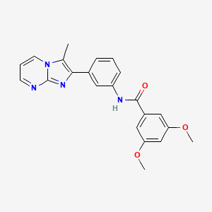 3,5-dimethoxy-N-[3-(3-methylimidazo[1,2-a]pyrimidin-2-yl)phenyl]benzamide