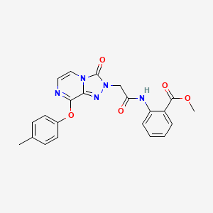 molecular formula C22H19N5O5 B2354836 2-(2-(3-氧代-8-(对甲苯氧基)-[1,2,4]三唑并[4,3-a]哒嗪-2(3H)-基)乙酰氨基)苯甲酸甲酯 CAS No. 1251692-59-7