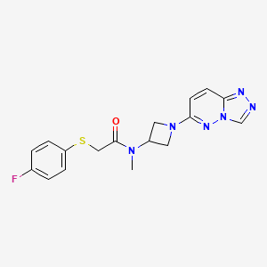 N-(1-([1,2,4]triazolo[4,3-b]pyridazin-6-yl)azetidin-3-yl)-2-((4-fluorophenyl)thio)-N-methylacetamide