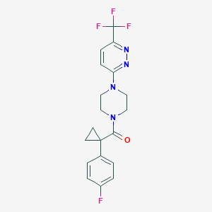 [1-(4-Fluorophenyl)cyclopropyl]-[4-[6-(trifluoromethyl)pyridazin-3-yl]piperazin-1-yl]methanone