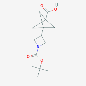 3-(1-(tert-Butoxycarbonyl)azetidin-3-yl)bicyclo[1.1.1]pentane-1-carboxylic acid