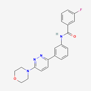 molecular formula C21H19FN4O2 B2354859 3-fluoro-N-(3-(6-morpholinopyridazin-3-yl)phenyl)benzamide CAS No. 899985-56-9