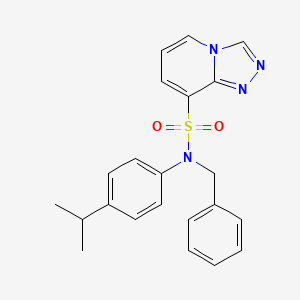 molecular formula C22H22N4O2S B2354867 N-benzyl-N-(4-isopropylphenyl)[1,2,4]triazolo[4,3-a]pyridine-8-sulfonamide CAS No. 1251704-07-0