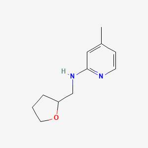 4-methyl-N-(oxolan-2-ylmethyl)pyridin-2-amine