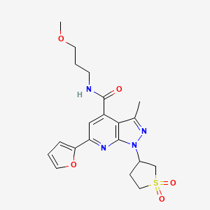1-(1,1-dioxidotetrahydrothiophen-3-yl)-6-(furan-2-yl)-N-(3-methoxypropyl)-3-methyl-1H-pyrazolo[3,4-b]pyridine-4-carboxamide