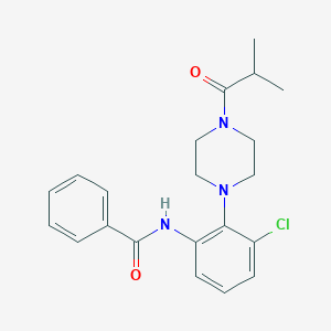 molecular formula C21H24ClN3O2 B235489 N-[3-chloro-2-(4-isobutyryl-1-piperazinyl)phenyl]benzamide 