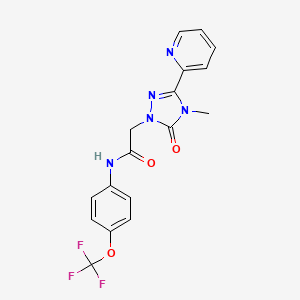 2-(4-methyl-5-oxo-3-(pyridin-2-yl)-4,5-dihydro-1H-1,2,4-triazol-1-yl)-N-(4-(trifluoromethoxy)phenyl)acetamide