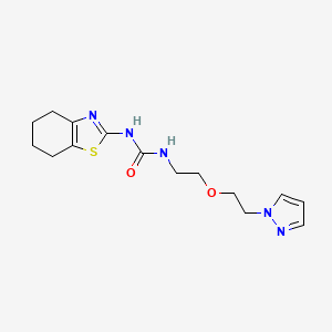 molecular formula C15H21N5O2S B2354901 1-(2-(2-(1H-pyrazol-1-yl)ethoxy)ethyl)-3-(4,5,6,7-tetrahydrobenzo[d]thiazol-2-yl)urea CAS No. 2034390-21-9