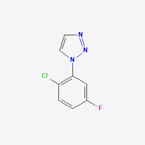molecular formula C8H5ClFN3 B2354926 1-(2-Chloro-5-fluorophenyl)triazole CAS No. 2137783-94-7