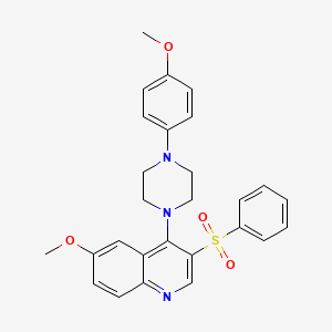 6-Methoxy-4-(4-(4-methoxyphenyl)piperazin-1-yl)-3-(phenylsulfonyl)quinoline