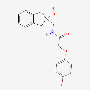 2-(4-fluorophenoxy)-N-((2-hydroxy-2,3-dihydro-1H-inden-2-yl)methyl)acetamide