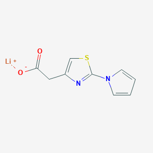 molecular formula C9H7LiN2O2S B2354937 锂[2-(1H-吡咯-1-基)-1,3-噻唑-4-基]乙酸盐 CAS No. 1147198-40-0