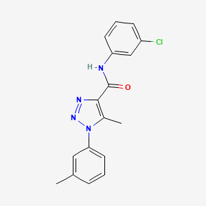 molecular formula C17H15ClN4O B2354948 N-(3-chlorophenyl)-5-methyl-1-(3-methylphenyl)-1H-1,2,3-triazole-4-carboxamide CAS No. 866864-50-8