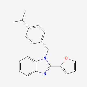 molecular formula C21H20N2O B2354957 2-(2-furyl)-1-(4-isopropylbenzyl)-1H-benzimidazole CAS No. 637754-40-6