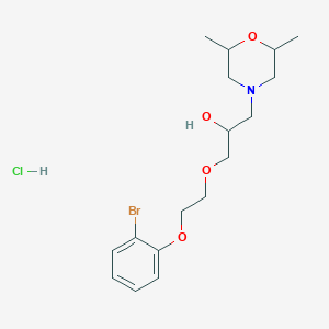 molecular formula C17H27BrClNO4 B2354960 1-(2-(2-Bromophenoxy)ethoxy)-3-(2,6-dimethylmorpholino)propan-2-ol hydrochloride CAS No. 1217681-88-3