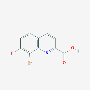 molecular formula C10H5BrFNO2 B2354964 8-溴-7-氟喹啉-2-羧酸 CAS No. 1420793-38-9