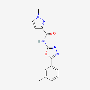 1-methyl-N-(5-(m-tolyl)-1,3,4-oxadiazol-2-yl)-1H-pyrazole-3-carboxamide