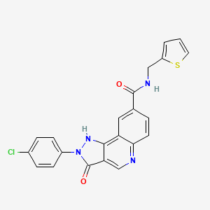 molecular formula C22H15ClN4O2S B2354969 4-(3-{[4-(2-Methylphenyl)piperazin-1-yl]carbonyl}piperidin-1-yl)thieno[3,2-c]pyridine CAS No. 1251611-84-3