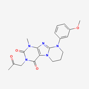 9-(3-methoxyphenyl)-1-methyl-3-(2-oxopropyl)-6,7,8,9-tetrahydropyrimido[2,1-f]purine-2,4(1H,3H)-dione
