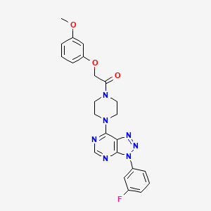 1-(4-(3-(3-fluorophenyl)-3H-[1,2,3]triazolo[4,5-d]pyrimidin-7-yl)piperazin-1-yl)-2-(3-methoxyphenoxy)ethanone