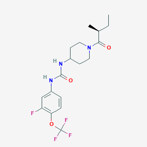 (S)-1-(3-Fluoro-4-(trifluoromethoxy)phenyl)-3-(1-(2-methylbutanoyl)piperidin-4-yl)urea