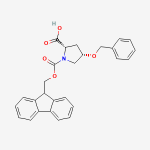 molecular formula C27H25NO5 B2355013 Fmoc-顺式-Hyp(Bzl)-OH CAS No. 1334671-64-5
