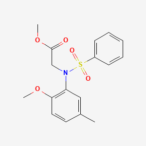 Methyl N-(2-methoxy-5-methylphenyl)-N-(phenylsulfonyl)glycinate