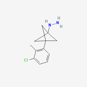 [3-(3-Chloro-2-methylphenyl)-1-bicyclo[1.1.1]pentanyl]hydrazine