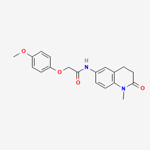 molecular formula C19H20N2O4 B2355022 2-(4-甲氧基苯氧基)-N-(1-甲基-2-氧代-1,2,3,4-四氢喹啉-6-基)乙酰胺 CAS No. 922054-40-8