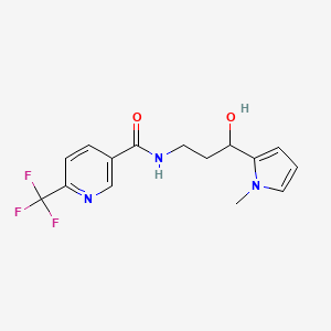 N-(3-hydroxy-3-(1-methyl-1H-pyrrol-2-yl)propyl)-6-(trifluoromethyl)nicotinamide