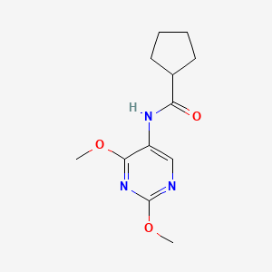 molecular formula C12H17N3O3 B2355029 N-(2,4-dimethoxypyrimidin-5-yl)cyclopentanecarboxamide CAS No. 1797714-97-6