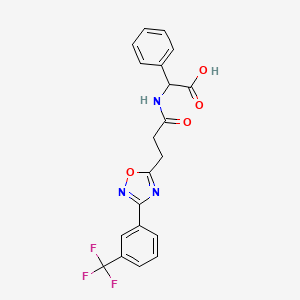 2-phenyl-2-[3-[3-[3-(trifluoromethyl)phenyl]-1,2,4-oxadiazol-5-yl]propanoylamino]acetic Acid
