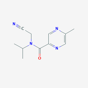 molecular formula C11H14N4O B2355037 N-(氰基甲基)-5-甲基-N-丙-2-基吡嗪-2-甲酰胺 CAS No. 1436321-53-7