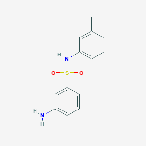 molecular formula C14H16N2O2S B2355043 3-amino-4-methyl-N-(3-methylphenyl)benzene-1-sulfonamide CAS No. 571162-74-8