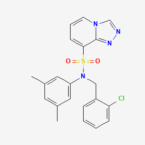 molecular formula C21H19ClN4O2S B2355048 N-(2-methylbenzyl)-3-(4-pyrrolidin-1-ylphenyl)-1,2,4-oxadiazole-5-carboxamide CAS No. 1251679-02-3