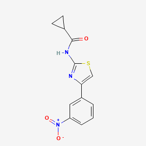 N-(4-(3-nitrophenyl)thiazol-2-yl)cyclopropanecarboxamide