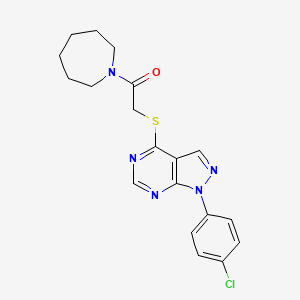 1-(Azepan-1-yl)-2-[1-(4-chlorophenyl)pyrazolo[3,4-d]pyrimidin-4-yl]sulfanylethanone