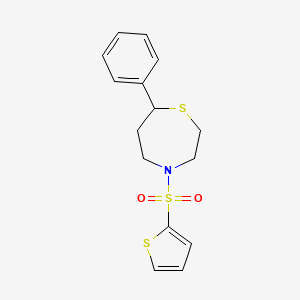 7-Phenyl-4-(thiophen-2-ylsulfonyl)-1,4-thiazepane