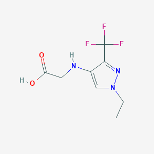 molecular formula C8H10F3N3O2 B2355061 2-[[1-Ethyl-3-(trifluoromethyl)pyrazol-4-yl]amino]acetic acid CAS No. 2247207-58-3