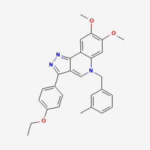 molecular formula C28H27N3O3 B2355065 3-(4-ethoxyphenyl)-7,8-dimethoxy-5-(3-methylbenzyl)-5H-pyrazolo[4,3-c]quinoline CAS No. 872198-42-0