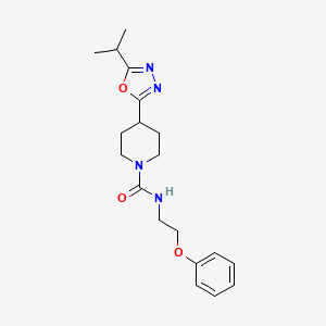 molecular formula C19H26N4O3 B2355068 4-(5-isopropyl-1,3,4-oxadiazol-2-yl)-N-(2-phenoxyethyl)piperidine-1-carboxamide CAS No. 1421484-03-8
